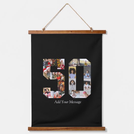 Nummer 50 Fotocollage Hangend Wandkleed (Voorkant 2)