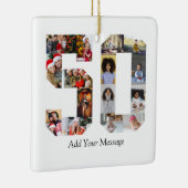 Nummer 50 Fotocollage Keramisch Ornament (Rechts)