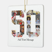 Nummer 50 Fotocollage Keramisch Ornament (Links)