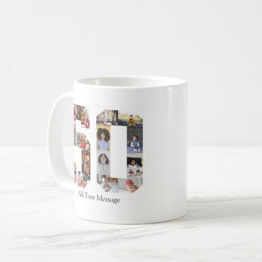 Nummer 50 Fotocollage Koffiemok (Voorkant links)