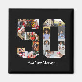 Nummer 50 Fotocollage Magneet (Voorkant)