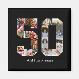 Nummer 50 Fotocollage Magneet