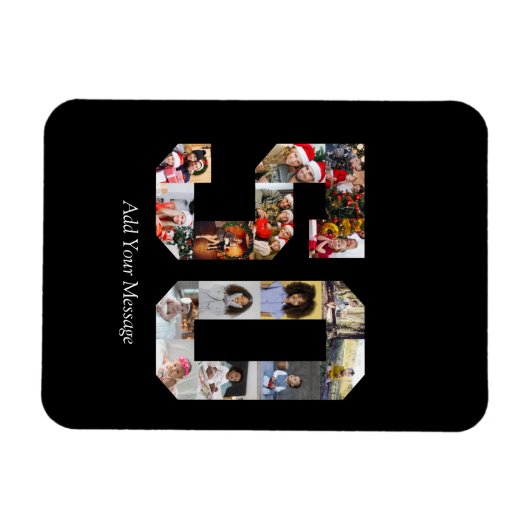 Nummer 50 Fotocollage Magneet (Horizontaal)