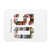 Nummer 50 Fotocollage Magneet (Horizontaal)