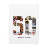 Nummer 50 Fotocollage Magneet (Verticaal)