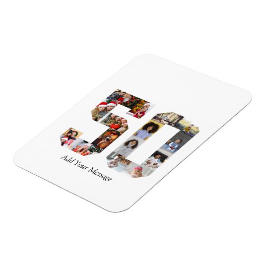 Nummer 50 Fotocollage Magneet (Linkerzijde)