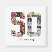 Nummer 50 Fotocollage Magneet (Voorkant)