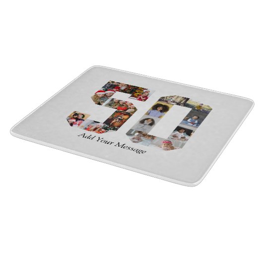 Nummer 50 Fotocollage Snijplank (Hoek)