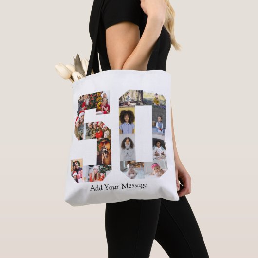 Nummer 50 Fotocollage Tote Bag (Dichtbij)
