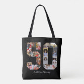 Nummer 50 Fotocollage Tote Bag (Achterkant)