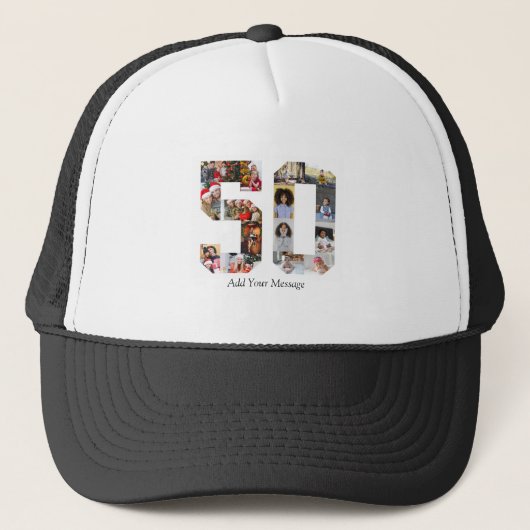 Nummer 50 Fotocollage Trucker Pet (Voorkant)