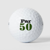 Nummer 50 par golfbaan voor50ste verjaardag golfer golfballen (Voorkant)