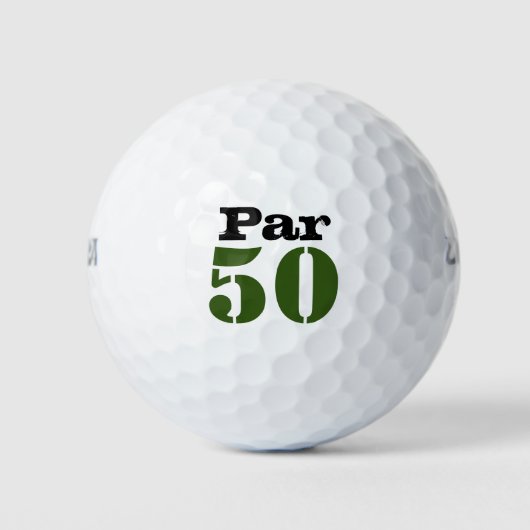 Nummer 50 par golfbaan voor50ste verjaardag golfer golfballen (Voorkant)