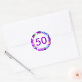 Nummer 50 - ronde Sticker (Envelop)