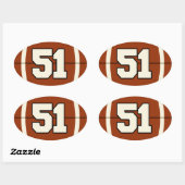 Nummer 51 Football Sticker (Vel)