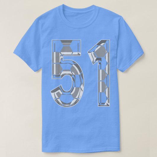 Nummer 51 Jersey 51 Moeder Speler Fan T-shirt (Design voorkant)