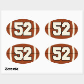 Nummer 52 Football Sticker (Vel)