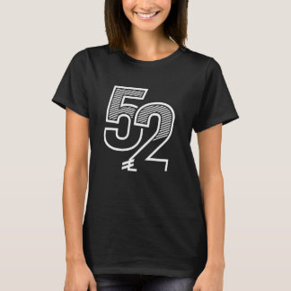 Nummer 52 Sporttrui 52 Verjaardag T-shirt