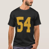 Nummer 54 Genummerd Uniform Sportteam Jersey 54e T-shirt (Voorkant)