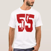 Nummer 55 Basketball Shirt (Voorkant)