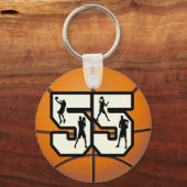Nummer 55 Basketball Sleutelhanger (Voorkant)