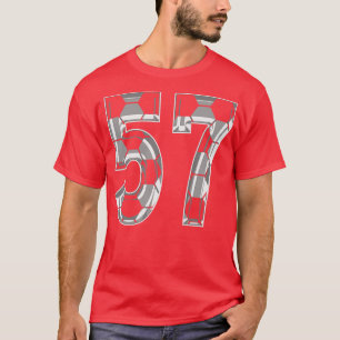 Nummer 57 Jersey 57 Moeder Speler Fan T-shirt