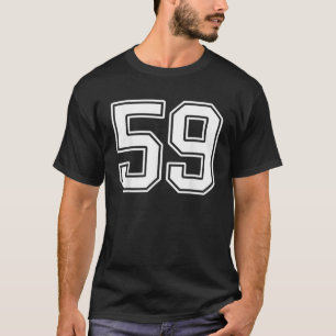 Nummer 59 Fan Speler Jersey Style 59 Mannen Vrouwe T-shirt