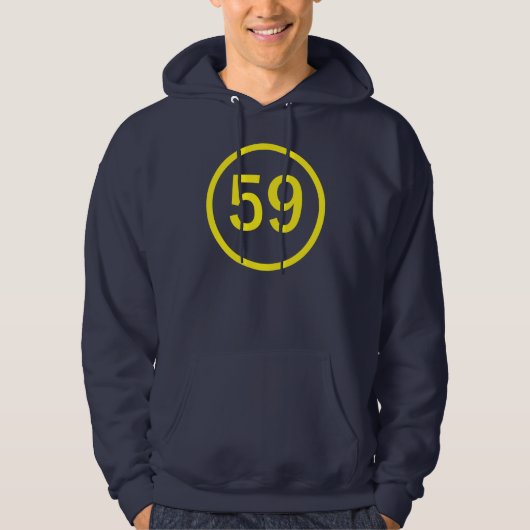 Nummer ,59, in een cirkel hoodie (Voorkant)