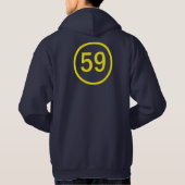 Nummer ,59, in een cirkel hoodie (Achterkant)
