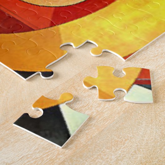 Nummer 5 Abstracte brandweermotor Legpuzzel (Zijkant)