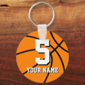 Nummer 5 basketbalsleutelhangers |  sleutelhanger (Voorkant)