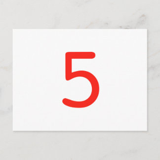 Nummer 5 briefkaart