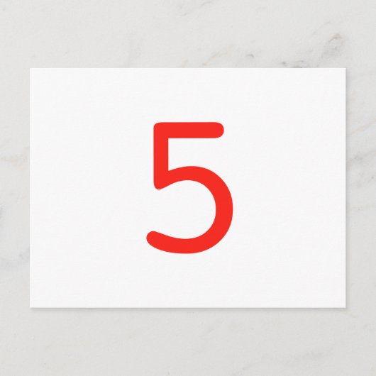 Nummer 5 briefkaart (Voorkant)