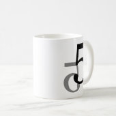 Nummer 5 Mok Aantal Vijf Grafische Mok Wiskunde Lo (Voorkant rechts)