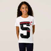 Nummer 5 Ninja 5 jaar oud Fun 5th Birthday Gifts T-shirt (Voorkant volledig)