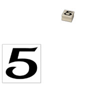 Nummer 5 Rubber Art Stempel (Gestempeld)