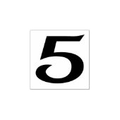 Nummer 5 Rubber Art Stempel (Afrduk)