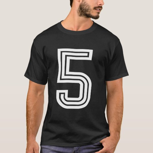 Nummer 5 t-shirt (Voorkant)
