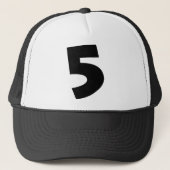 Nummer "5" trucker pet (Voorkant)