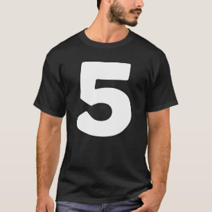 Nummer 5 Vijf Overeenkomende Aantallen & de Cos va T-shirt
