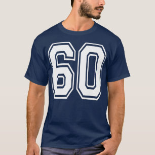 Nummer 60 Birthday Varsity Sports Team Jersey T-shirt