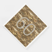 Nummer 60 Diamond Wedding Jubileum Gold Chic Servet (Hoek)