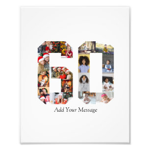 Nummer 60 Fotocollage Foto Afdruk