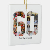 Nummer 60 Fotocollage Keramisch Ornament (Rechts)