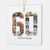 Nummer 60 Fotocollage Keramisch Ornament (Links)