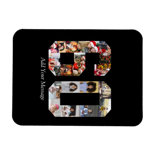 Nummer 60 Fotocollage Magneet (Horizontaal)