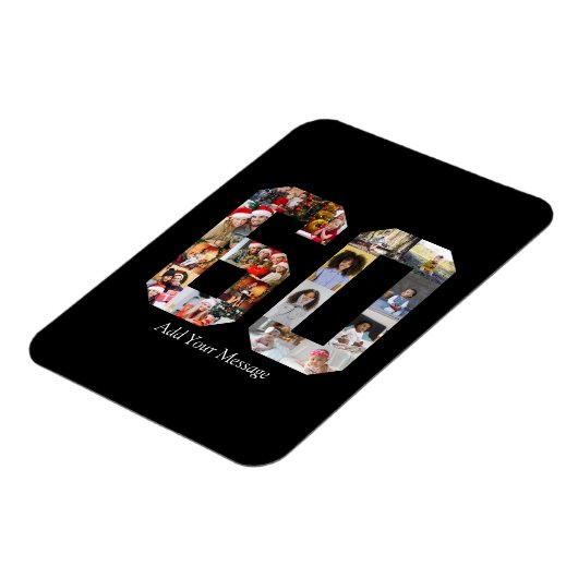 Nummer 60 Fotocollage Magneet (Linkerzijde)