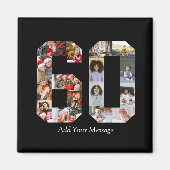 Nummer 60 Fotocollage Magneet (Voorkant)