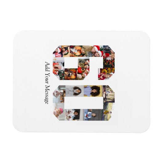 Nummer 60 Fotocollage Magneet (Horizontaal)
