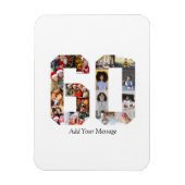 Nummer 60 Fotocollage Magneet (Verticaal)